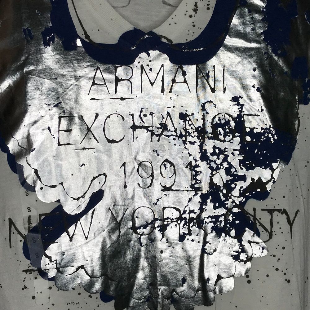 Armani Exchange Silver Foil Graphic Tee